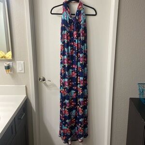 NWT retro floral halter dress